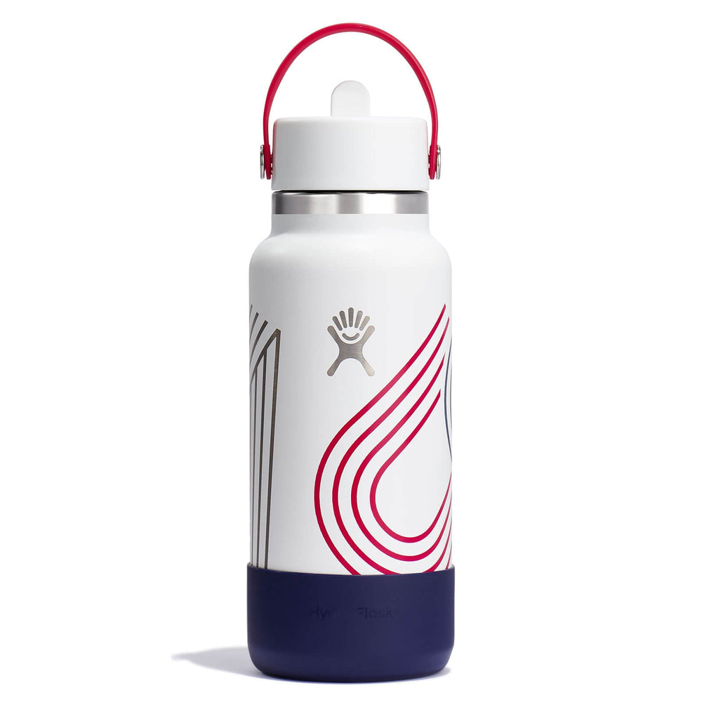 USA 32 oz Wide Mouth with Flex Straw Cap - Hydro Flask