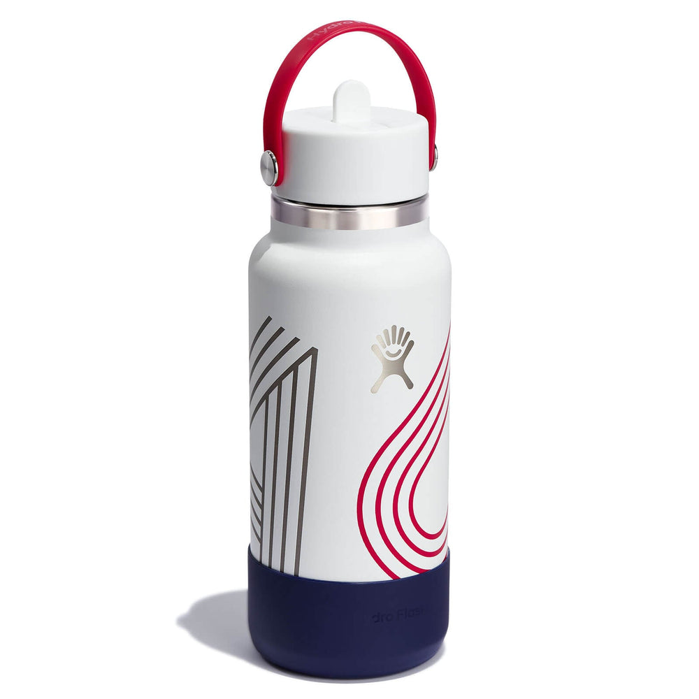 USA 32 oz Wide Mouth with Flex Straw Cap - Hydro Flask