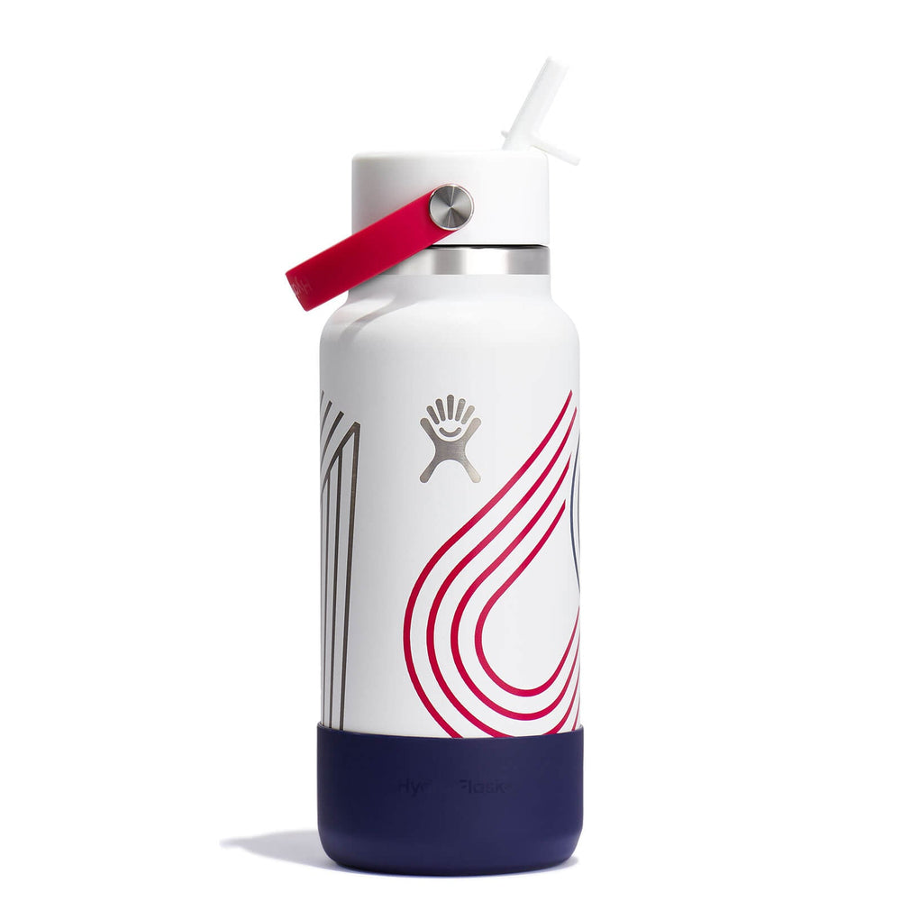 USA 32 oz Wide Mouth with Flex Straw Cap - Hydro Flask