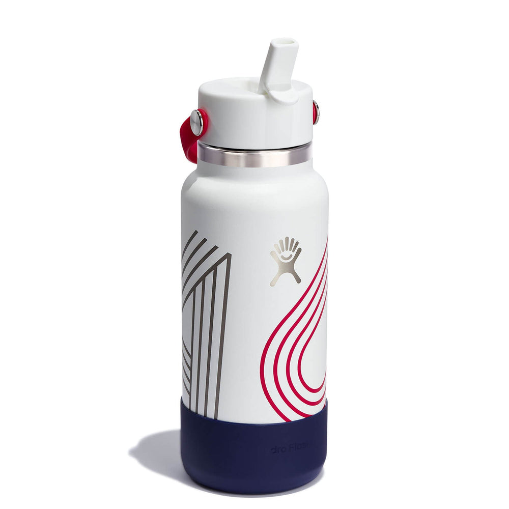 USA 32 oz Wide Mouth with Flex Straw Cap - Hydro Flask