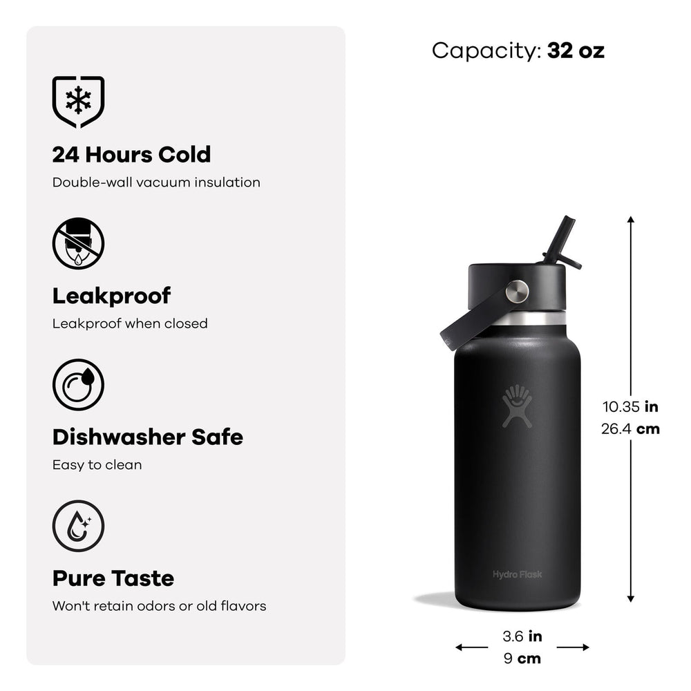 32 oz Wide Mouth with Flex Straw Cap - Hydro Flask