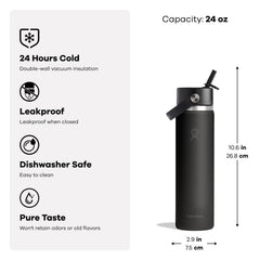 24 oz Wide Mouth with Flex Straw Cap - Hydro Flask Online