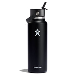40 oz Wide Mouth with Flex Straw Cap - Black - Hydro Flask