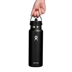 40 oz Wide Mouth with Flex Straw Cap - Black - Hydro Flask