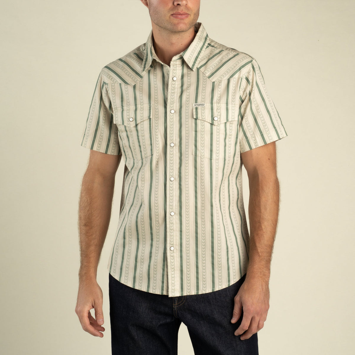 The Wyatt Pearl Snap Short Sleeve Print Shirt