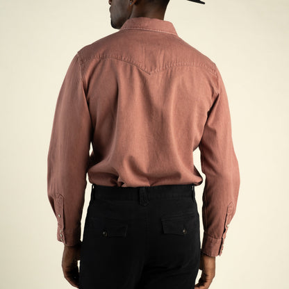 The Wyatt Pearl Snap Long Sleeve Denim Shirt