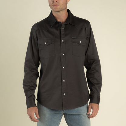 The Wyatt Pearl Snap Long Sleeve Solid Shirt