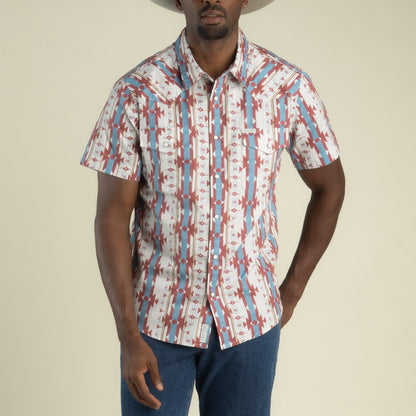 The Wyatt Pearl Snap Short Sleeve Print Shirt