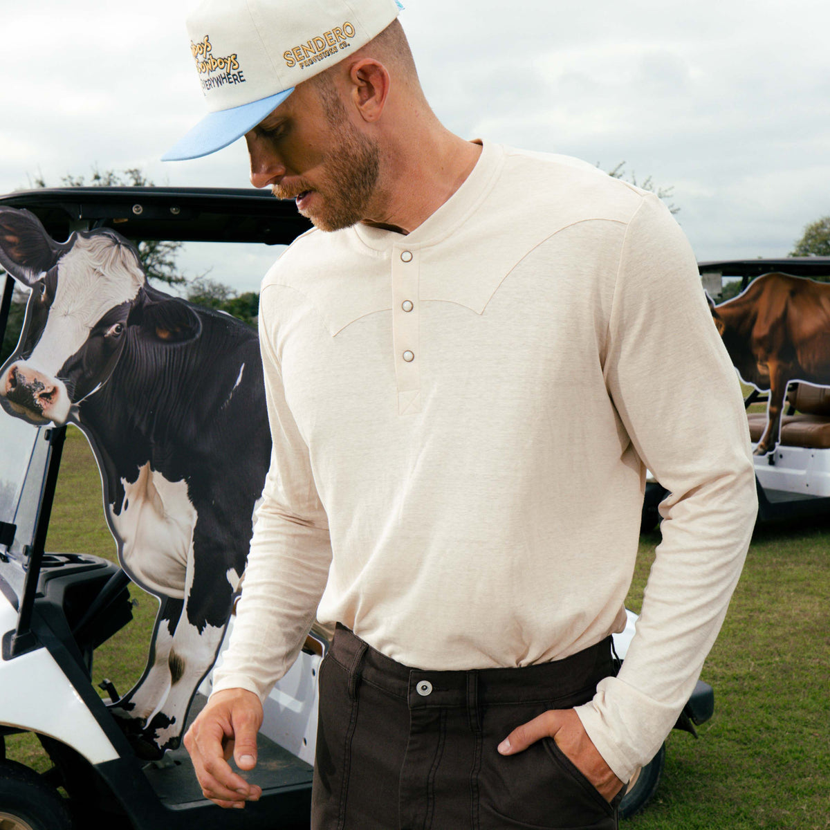 Tex Western Long Sleeve Henley