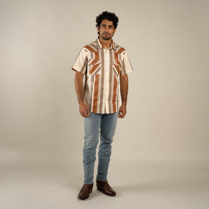 The Wyatt Pearl Snap Short Sleeve Print Shirt