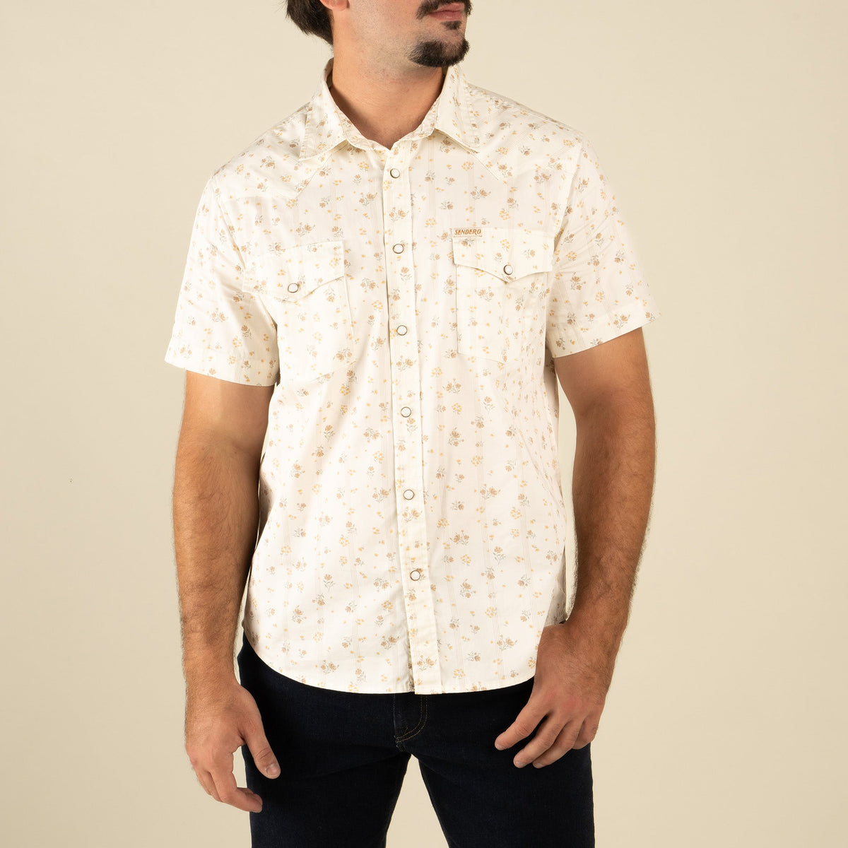 The Wyatt Pearl Snap Short Sleeve Print Shirt