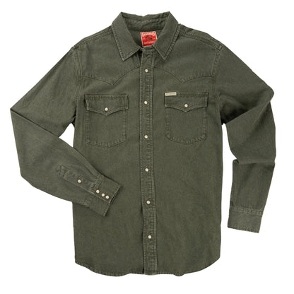 The Wyatt Pearl Snap Long Sleeve Denim Shirt