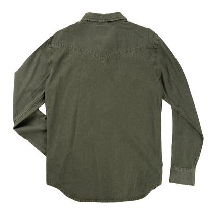 The Wyatt Pearl Snap Long Sleeve Denim Shirt