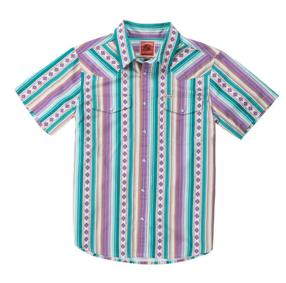 The Wyatt Pearl Snap Short Sleeve Print Shirt