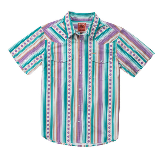 The Wyatt Pearl Snap Short Sleeve Print Shirt