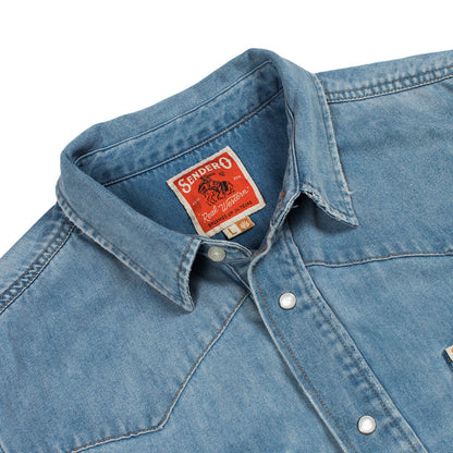 The Wyatt Pearl Snap Long Sleeve Denim Shirt