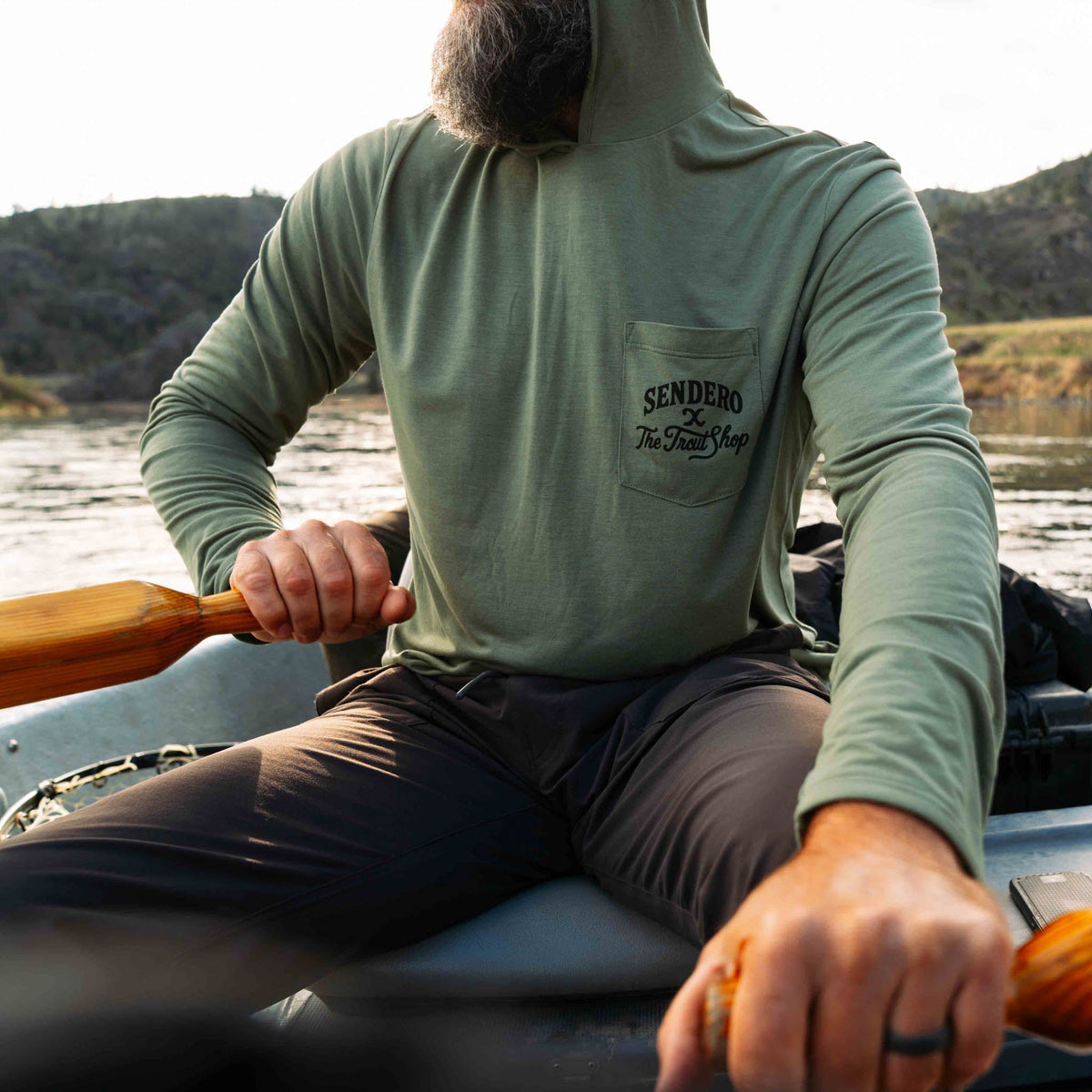 Trout Built Yucatan Bamboo Hoodie Tech Long Sleeve Shirt