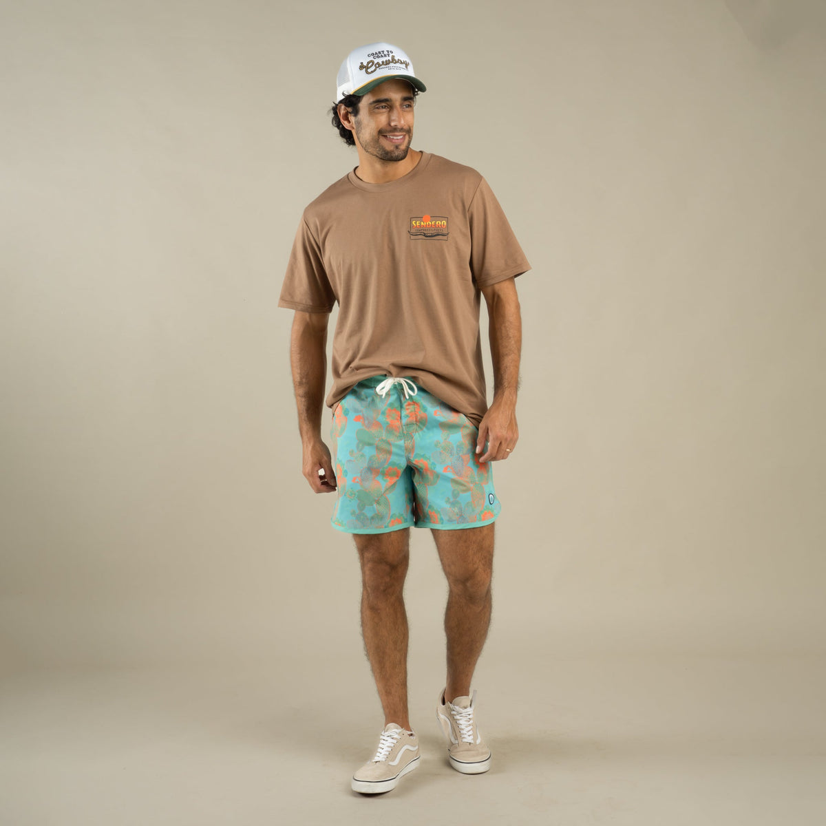 Point Bar Boardshort - Nopal Cosmico - Verde Vivo