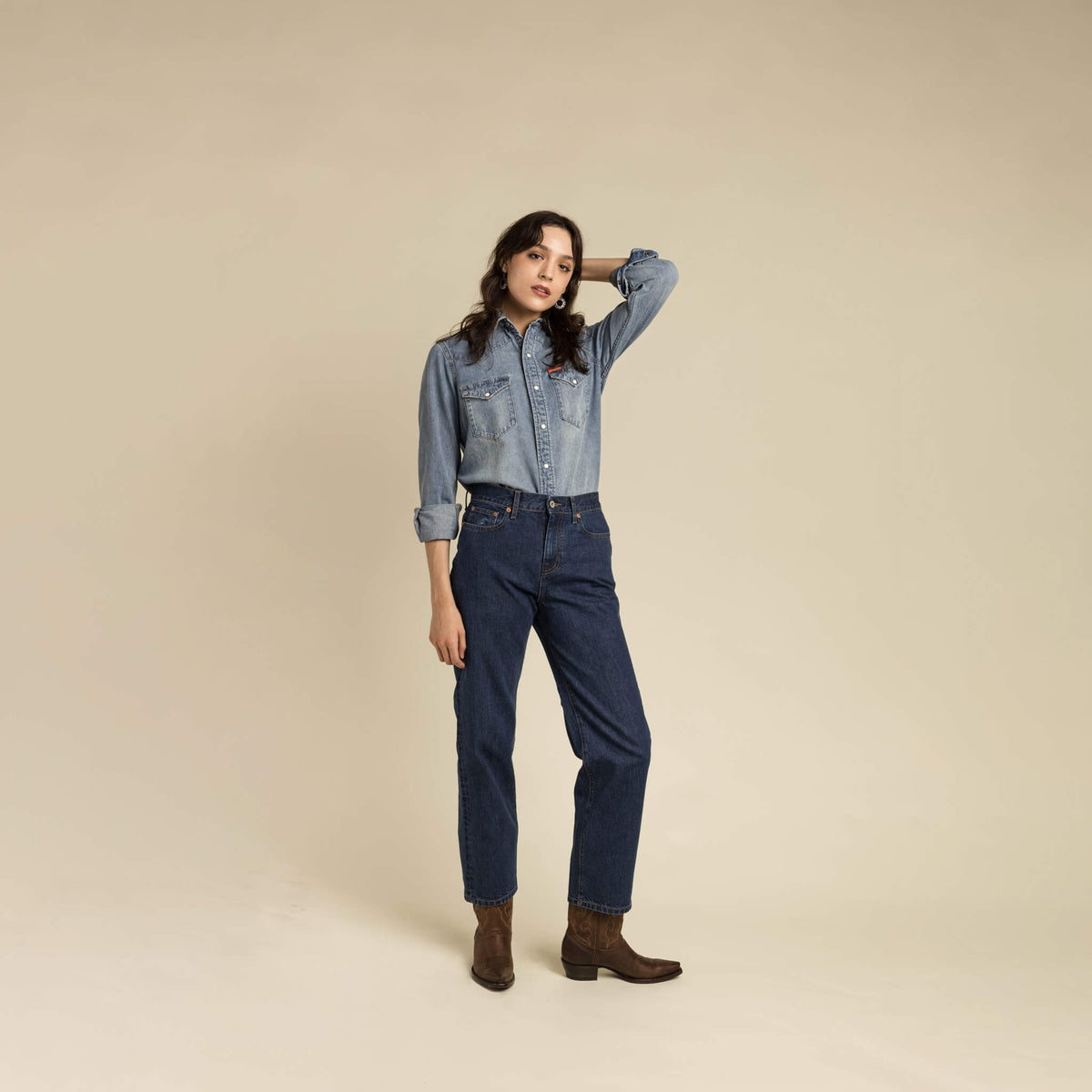 The Women's Wyatt Denim Pearl Snap Shirt