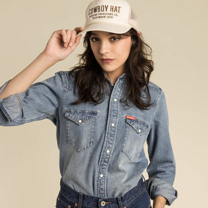 The Women's Wyatt Denim Pearl Snap Shirt