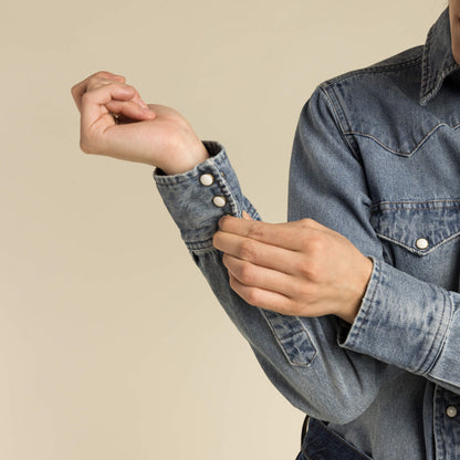 The Women's Wyatt Denim Pearl Snap Shirt
