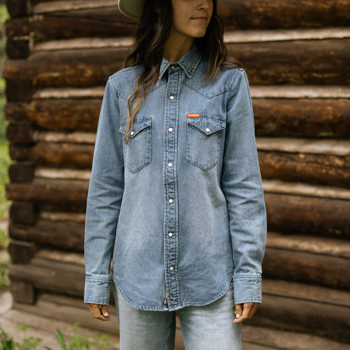 The Women's Wyatt Denim Pearl Snap Shirt