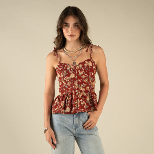 Clementine Tie Top
