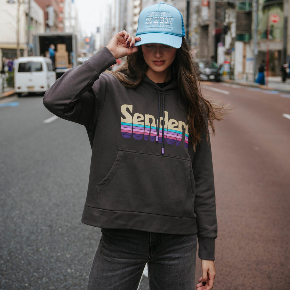 Retro Logo Crop Hoodie