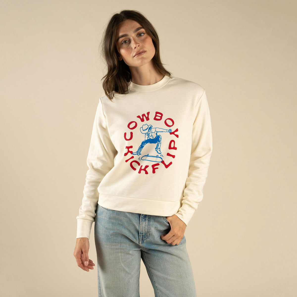 Cowboy Kickflip Drop Shoulder Sweatshirt