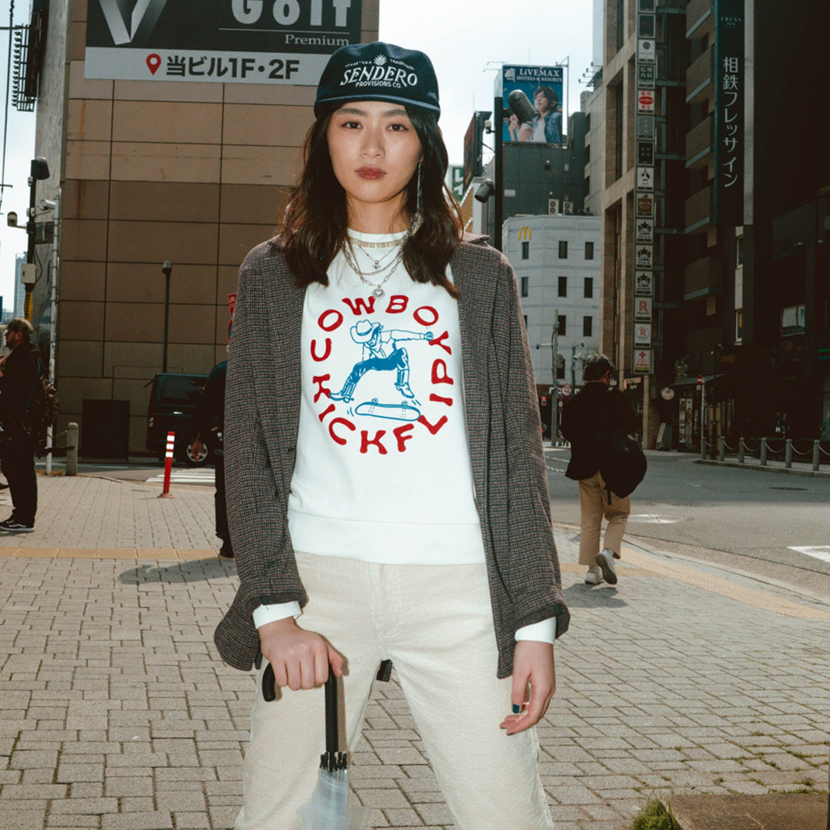 Cowboy Kickflip Drop Shoulder Sweatshirt