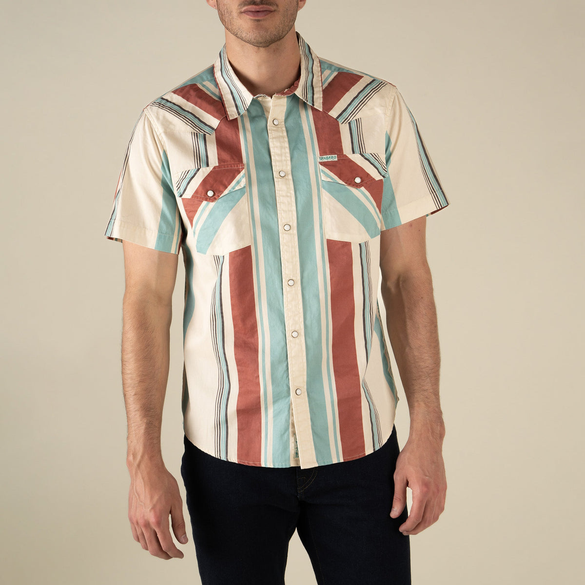 The Wyatt Pearl Snap Short Sleeve Print Shirt