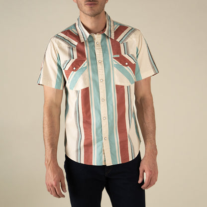 The Wyatt Pearl Snap Short Sleeve Print Shirt