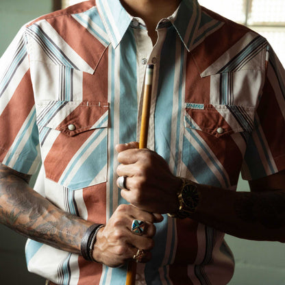 The Wyatt Pearl Snap Short Sleeve Print Shirt