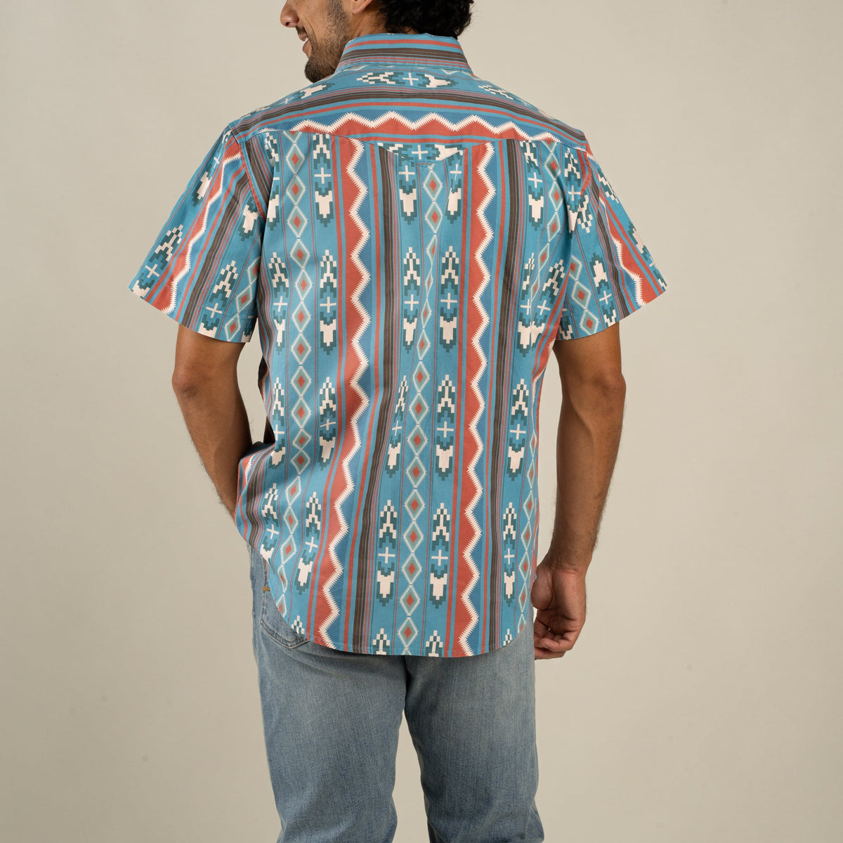 The Wyatt Pearl Snap Short Sleeve Print Shirt