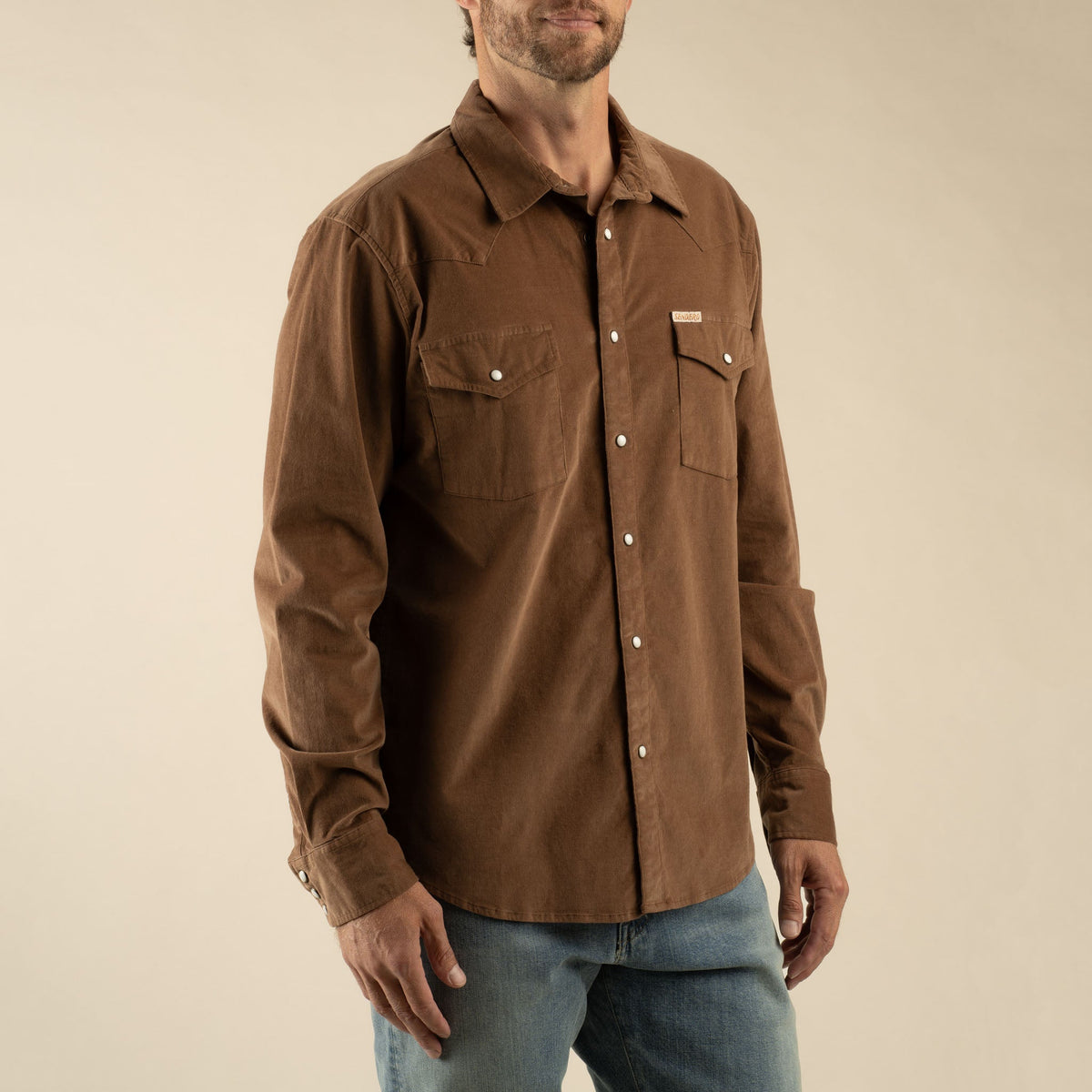 The Wyatt Pearl Snap Long Sleeve Corduroy Shirt