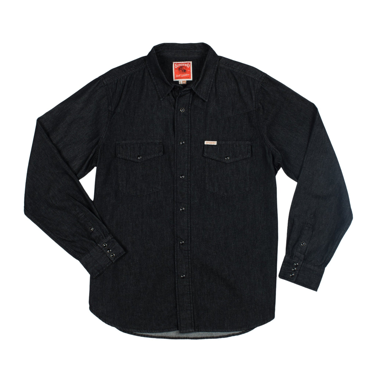The Wyatt Pearl Snap Long Sleeve Denim Shirt