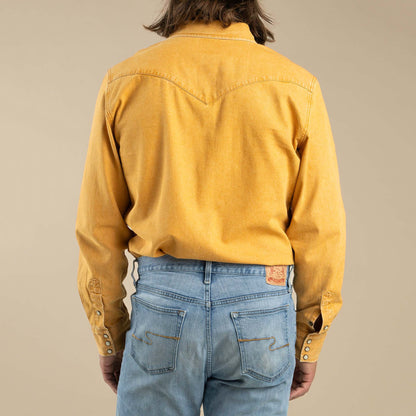 The Wyatt Pearl Snap Long Sleeve Denim Shirt