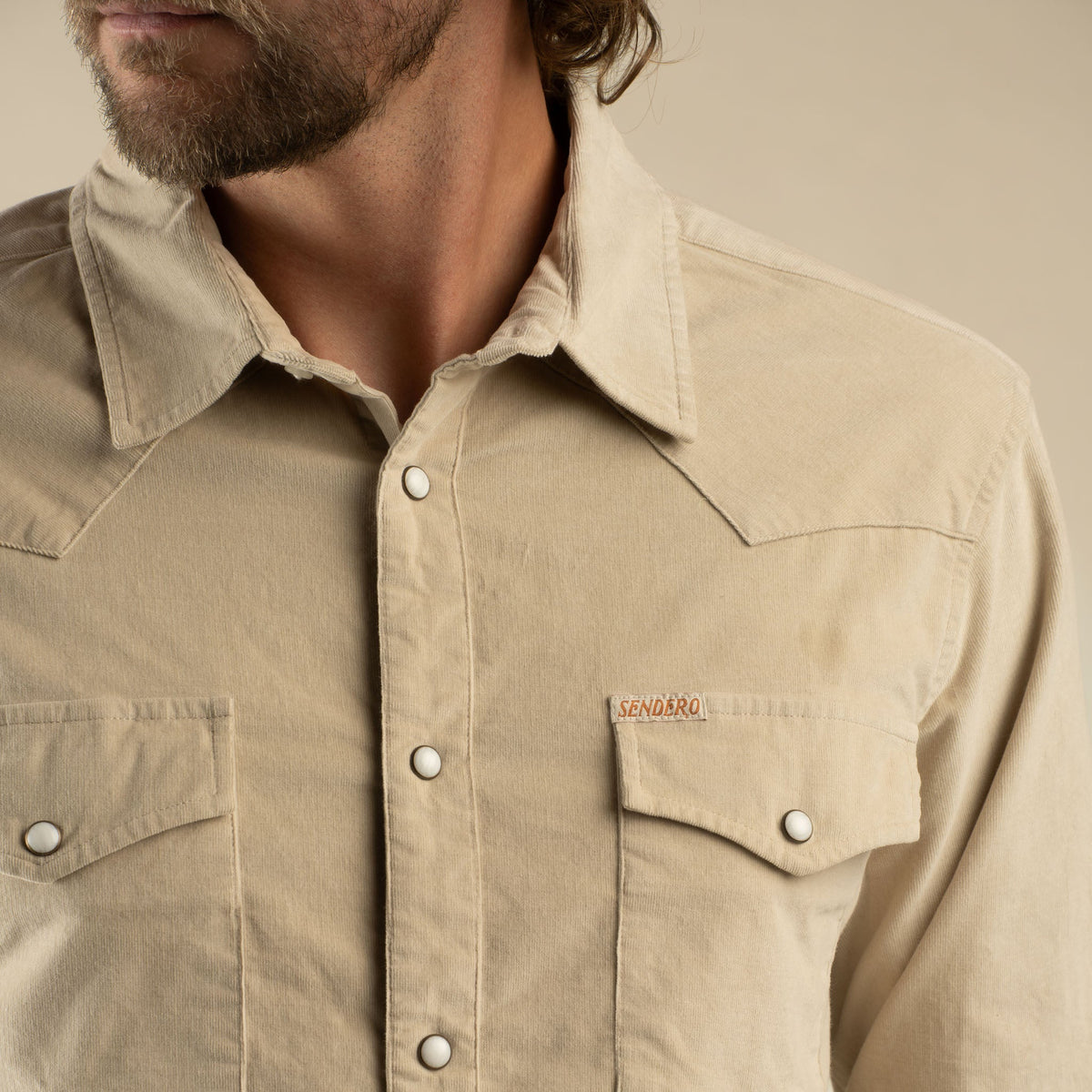 The Wyatt Pearl Snap Long Sleeve Corduroy Shirt