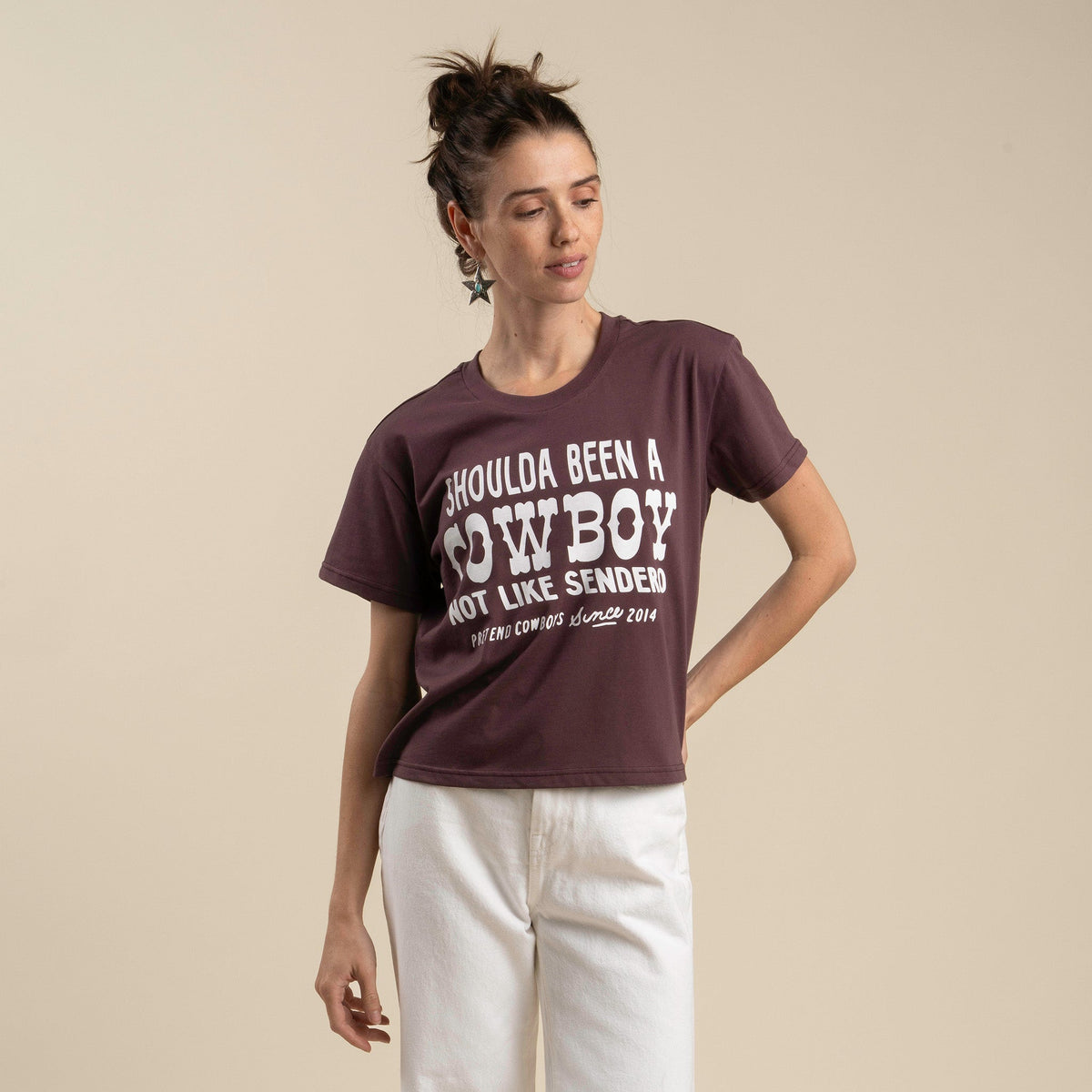 Shoulda Been A Cowboy Boxy Tee