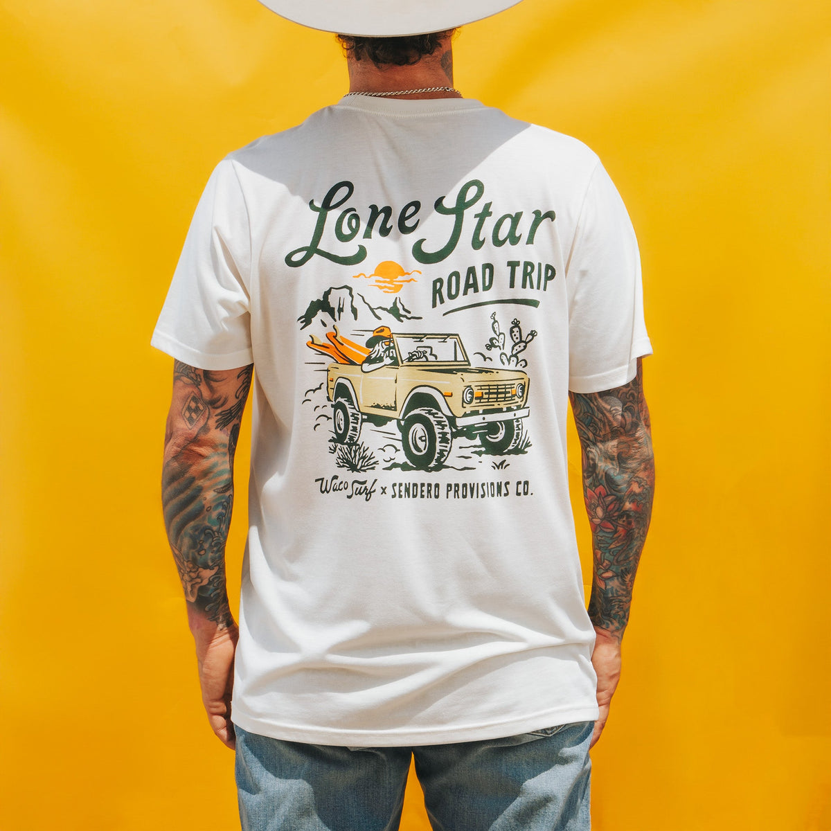 Sendero X Waco Surf Lone Star Road Trip T-Shirt