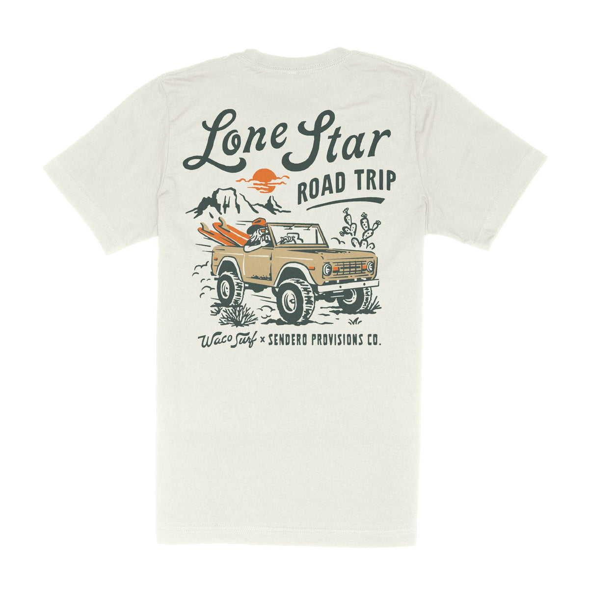 Sendero X Waco Surf Lone Star Road Trip T-Shirt